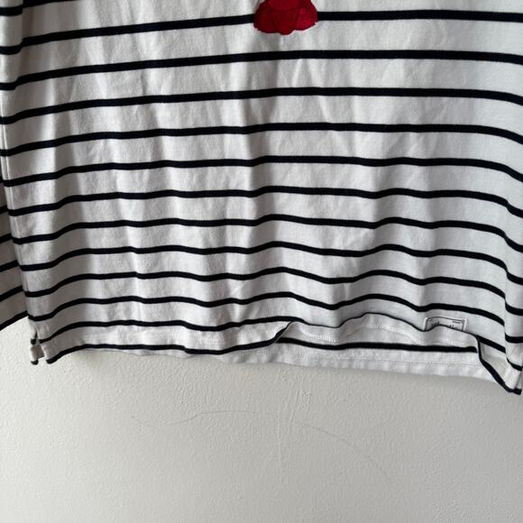 Talbots white black stripe lobster sweater size L - Picture 5 of 9